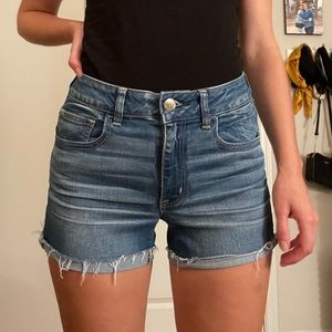 American Eagle high rise denim shorts